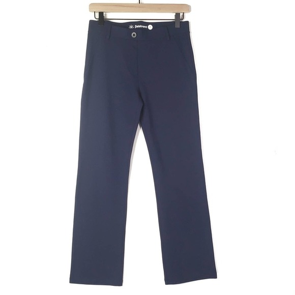 Betabrand Bootcut Pants Trousers SP Small Petite Navy Blue Career Comfort - Picture 2 of 8